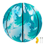 Blue Surfing Wave Pattern Print Basketball