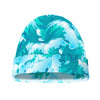 Blue Surfing Wave Pattern Print Beanie