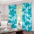 Blue Surfing Wave Pattern Print Dimout Grommet Curtains