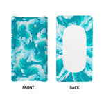 Blue Surfing Wave Pattern Print Changing Pad Cover