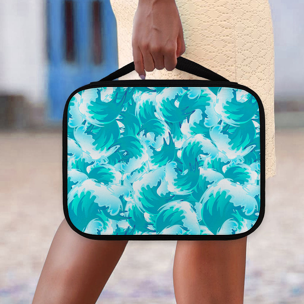 Blue Surfing Wave Pattern Print Classic Bible Case