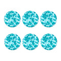 Blue Surfing Wave Pattern Print Coaster Set