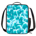 Blue Surfing Wave Pattern Print Crossbody Lunch Bag