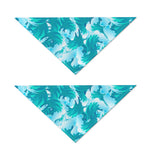 Blue Surfing Wave Pattern Print Dog Bandana