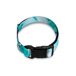 Blue Surfing Wave Pattern Print Dog Collar