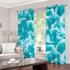 Blue Surfing Wave Pattern Print Grommet Curtains