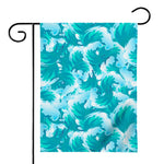 Blue Surfing Wave Pattern Print House Flag