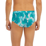 Blue Surfing Wave Pattern Print Men's Briefs