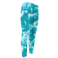 Blue Surfing Wave Pattern Print Men's Compression Pants