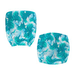 Blue Surfing Wave Pattern Print Office Chair Cover