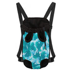 Blue Surfing Wave Pattern Print Pet Carrier Backpack