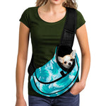 Blue Surfing Wave Pattern Print Pet Sling Carrier