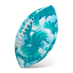 Blue Surfing Wave Pattern Print Rugby Ball