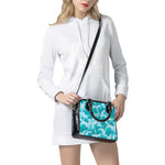 Blue Surfing Wave Pattern Print Shoulder Handbag