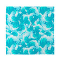 Blue Surfing Wave Pattern Print Silk Bandana