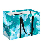 Blue Surfing Wave Pattern Print Utility Tote Bag