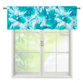 Blue Surfing Wave Pattern Print Window Valance