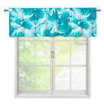 Blue Surfing Wave Pattern Print Window Valance