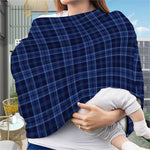 Blue Tartan Pattern Print Baby Seat Cover