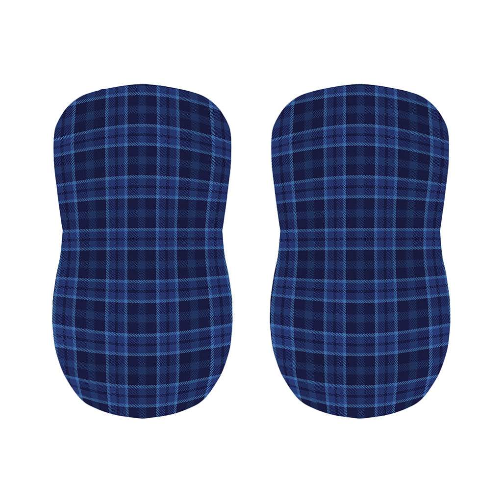 Blue Tartan Pattern Print Bar Stool Covers