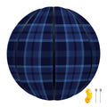 Blue Tartan Pattern Print Basketball