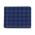 Blue Tartan Pattern Print Bifold Wallet