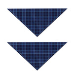 Blue Tartan Pattern Print Dog Bandana