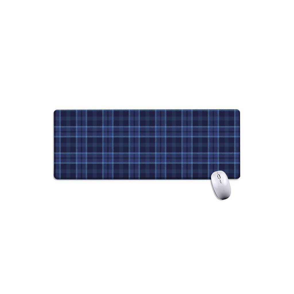 Blue Tartan Pattern Print Extended Mouse Pad
