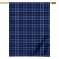 Blue Tartan Pattern Print House Flag