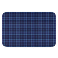 Blue Tartan Pattern Print Indoor Door Mat