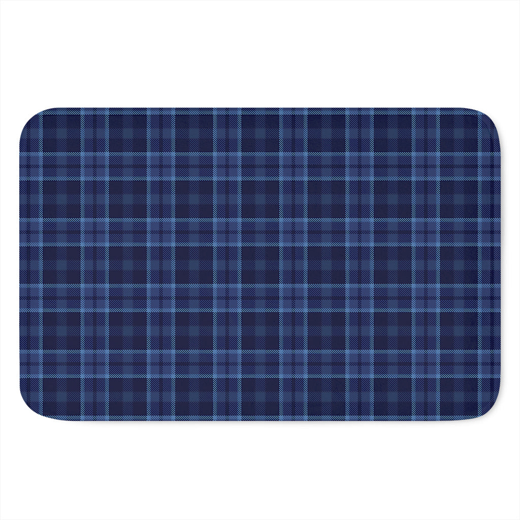 Blue Tartan Pattern Print Indoor Door Mat