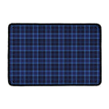 Blue Tartan Pattern Print Kitchen Mat