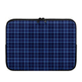 Blue Tartan Pattern Print Laptop Sleeve
