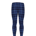 Blue Tartan Pattern Print Men's Leggings