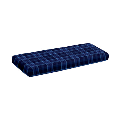 Blue Tartan Pattern Print Piano Keyboard Cover