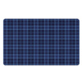 Blue Tartan Pattern Print Polyester Doormat