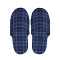 Blue Tartan Pattern Print Slippers