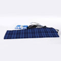 Blue Tartan Pattern Print Sports Towel