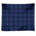 Blue Tartan Pattern Print Tapestry