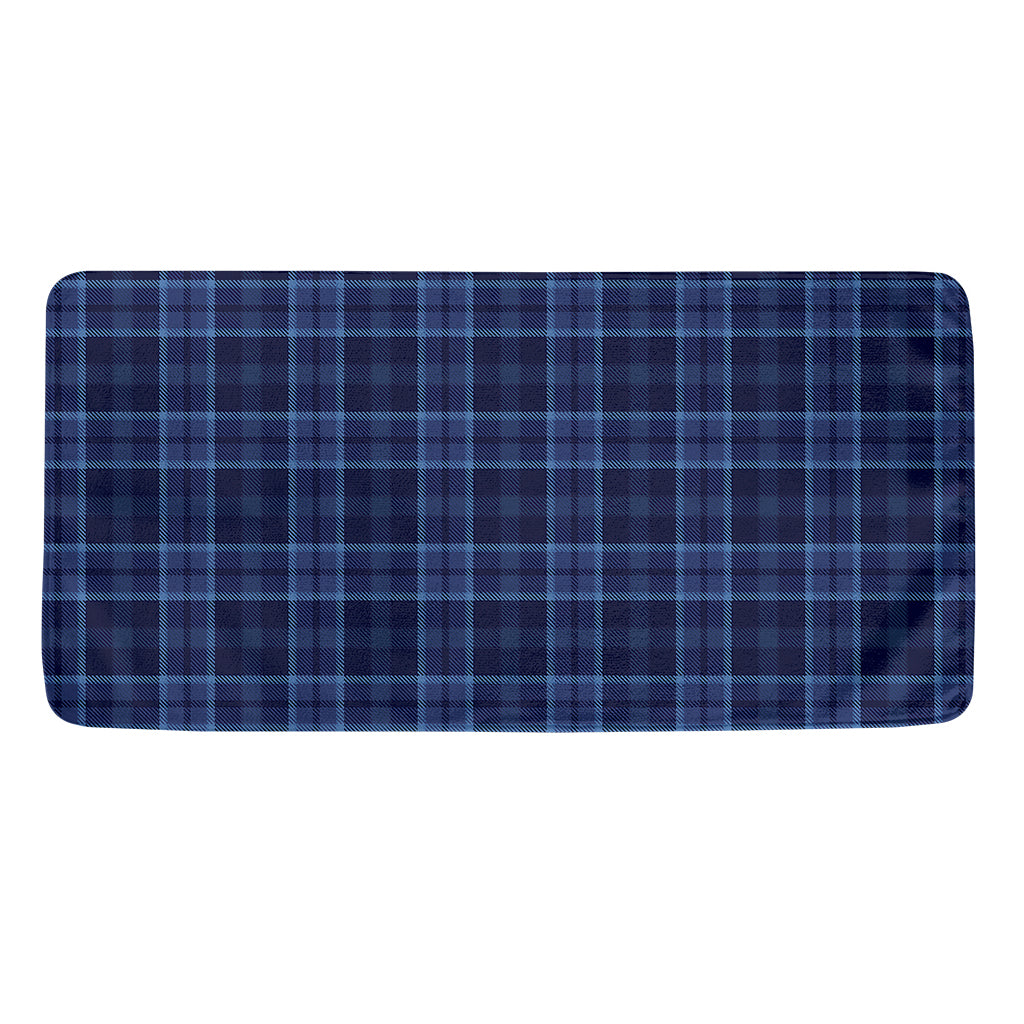 Blue Tartan Pattern Print Towel