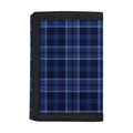 Blue Tartan Pattern Print Trifold Wallet