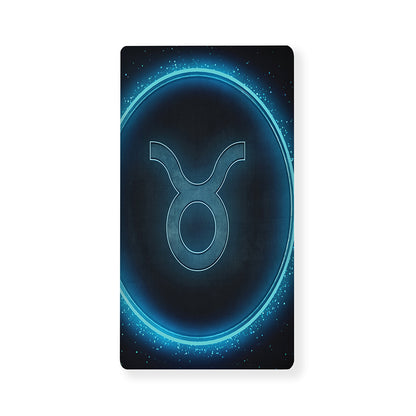 Blue Taurus Zodiac Sign Print Baby Crib Sheet