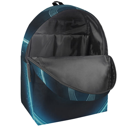 Blue Taurus Zodiac Sign Print Backpack