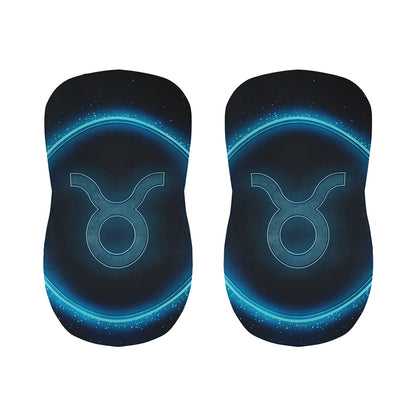 Blue Taurus Zodiac Sign Print Bar Stool Covers