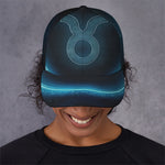 Blue Taurus Zodiac Sign Print Baseball Cap