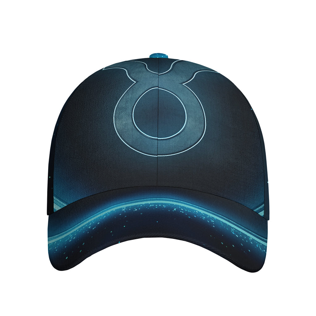 Blue Taurus Zodiac Sign Print Baseball Cap