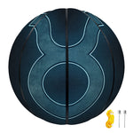 Blue Taurus Zodiac Sign Print Basketball
