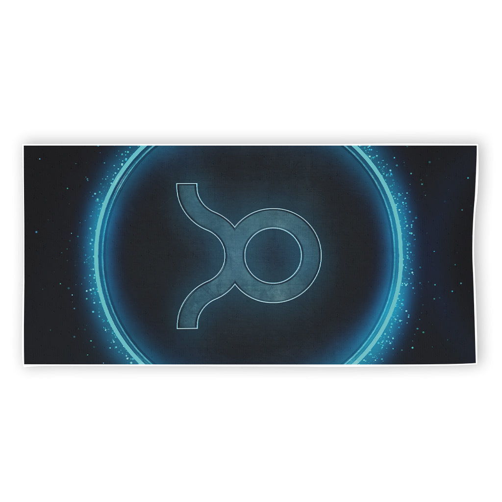 Blue Taurus Zodiac Sign Print Beach Towel