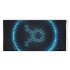 Blue Taurus Zodiac Sign Print Beach Towel