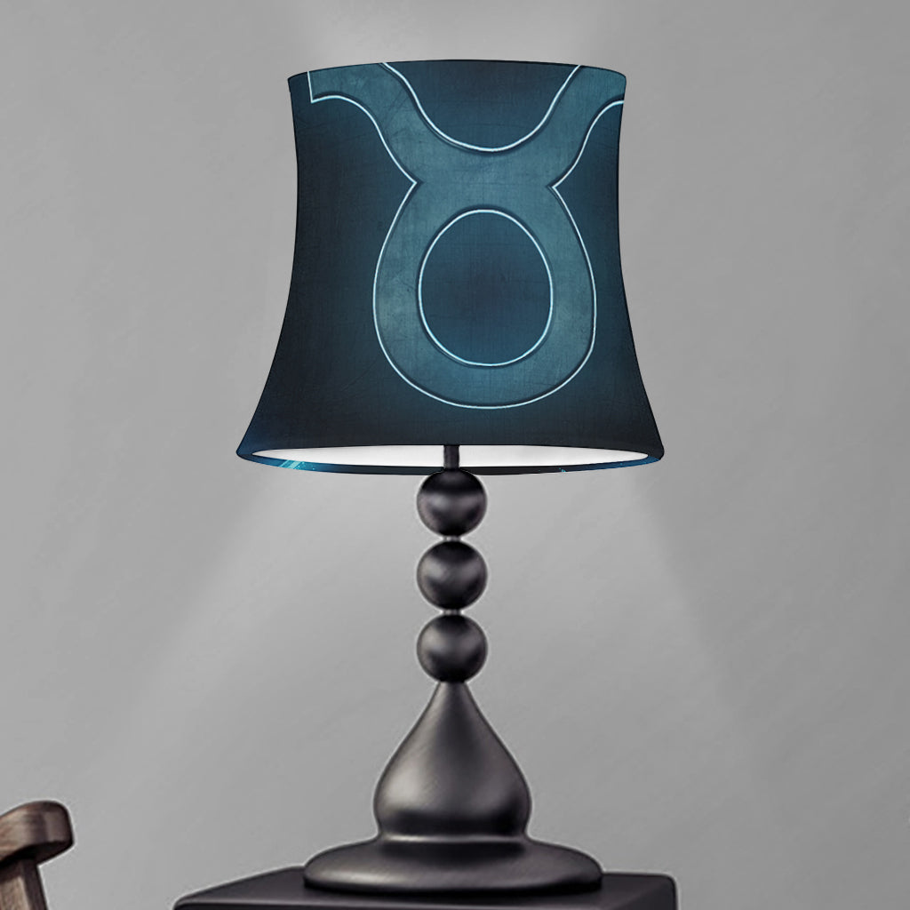 Blue Taurus Zodiac Sign Print Bell Lamp Shade